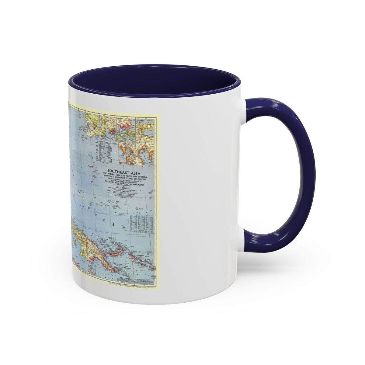 Pacific Islands - Southeast Asia (1944) (Map) Accent Coffee Mug