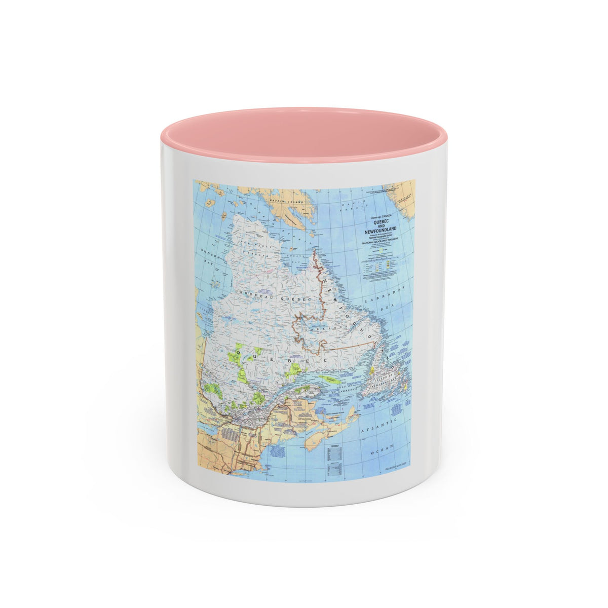 Canada - Quebec & Newfoundland (1980) (Map) Accent Coffee Mug
