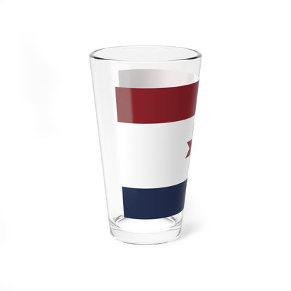 Flag of Mordovia dark (Russia) Pint Glass 16oz
