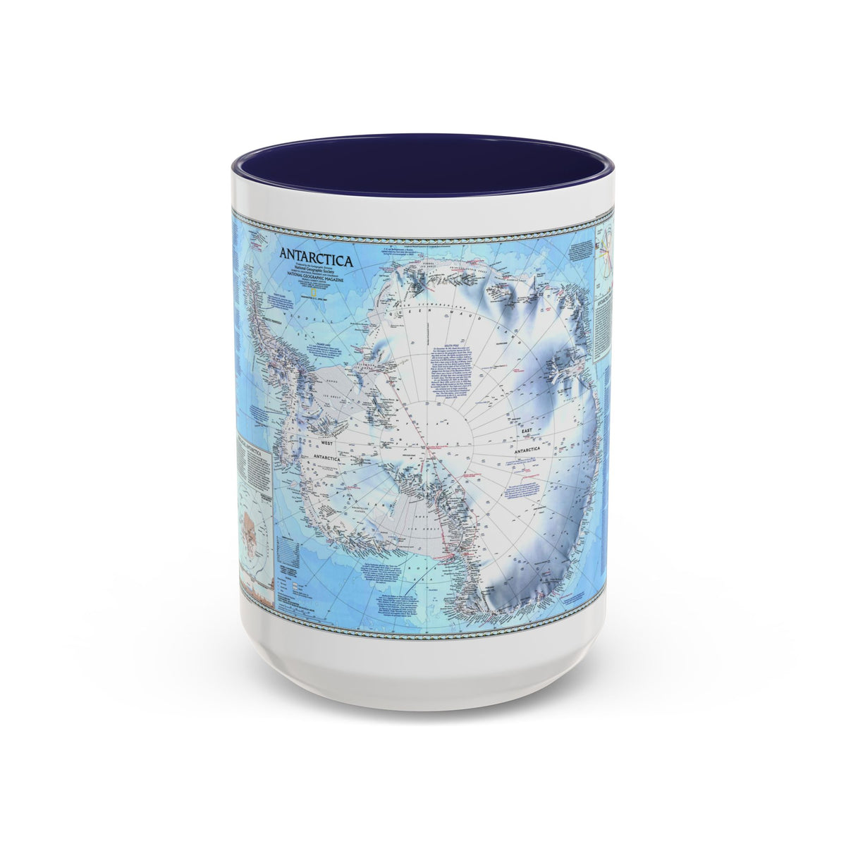 Antarctica (1987) (Map) Accent Coffee Mug