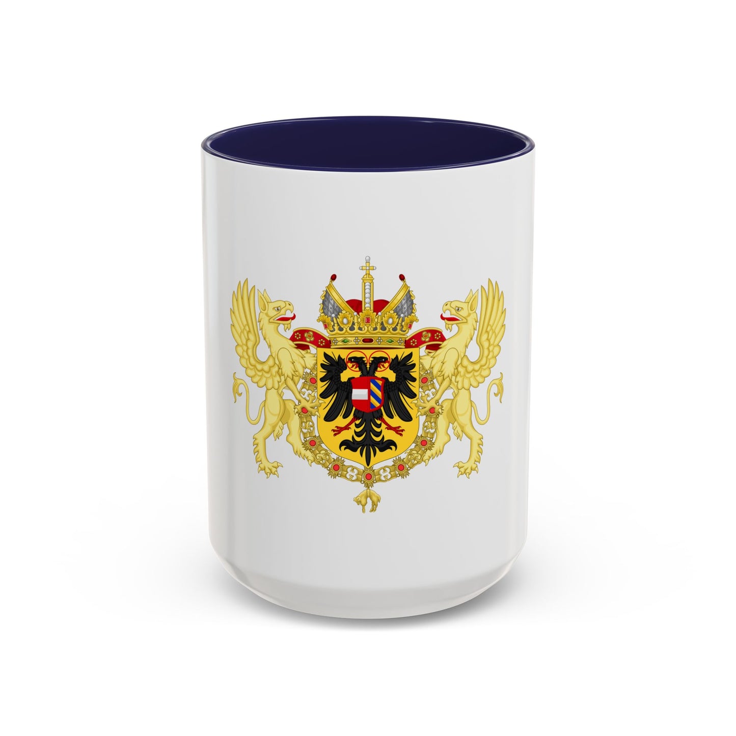 Ornamented Coat of Arms of Maximilian II, Holy Roman Emperor - Accent Coffee Mug