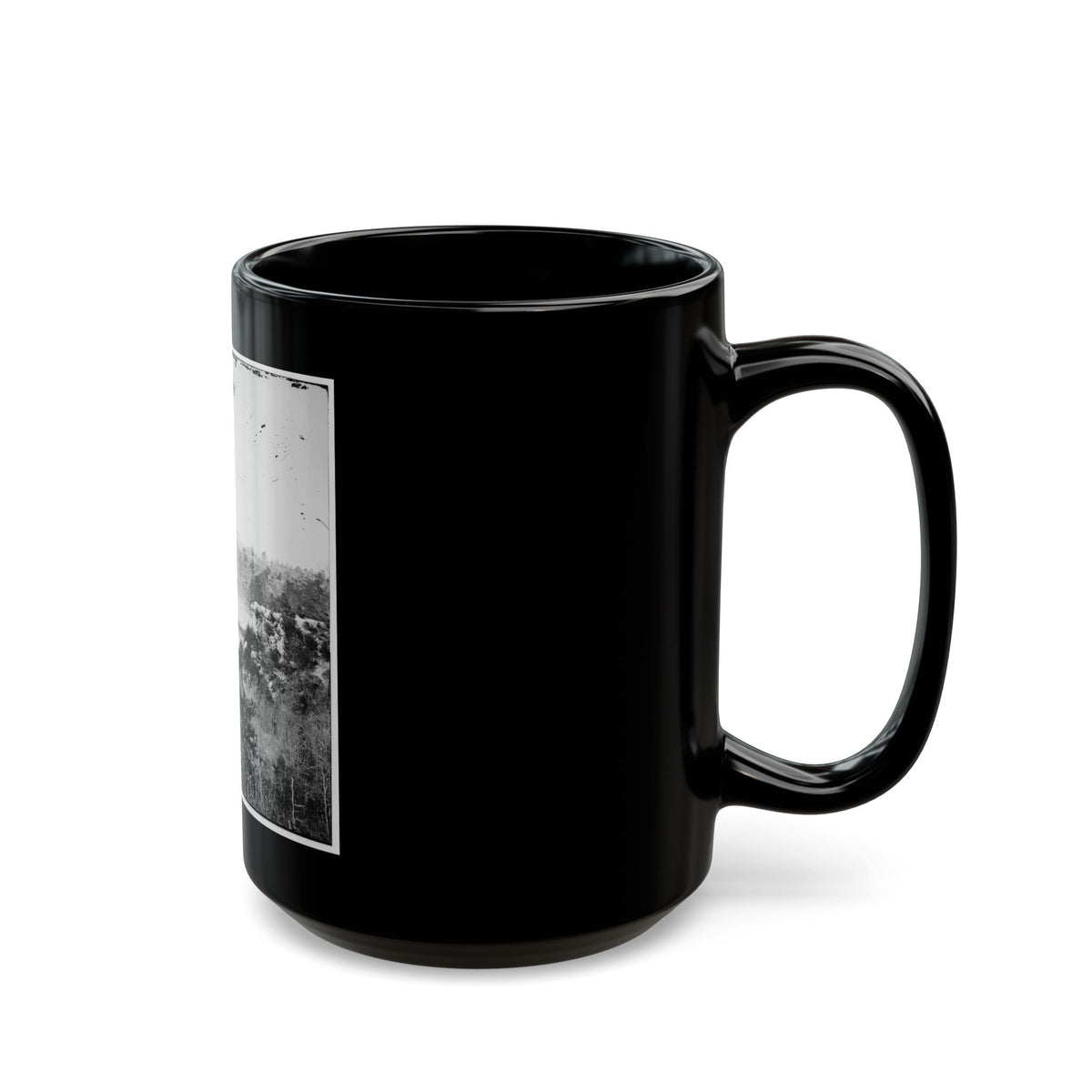 Point Of Rocks, Virginia (Vicinity). View Along River. Butler's Signal Tower In Distance (U.S. Civil War) Black Coffee Mug