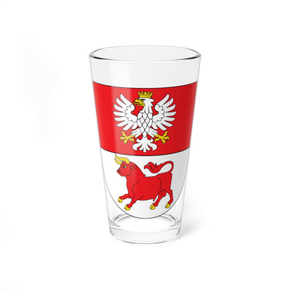 POL powiat bielski województwo podlaskie COA (Poland) (Coat of Arms) Pint Glass 16oz