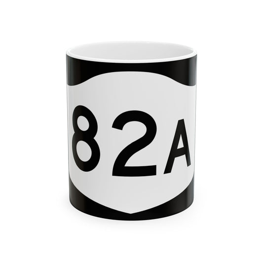 NY-82A (New York) (Road Sign) White Coffee Mug