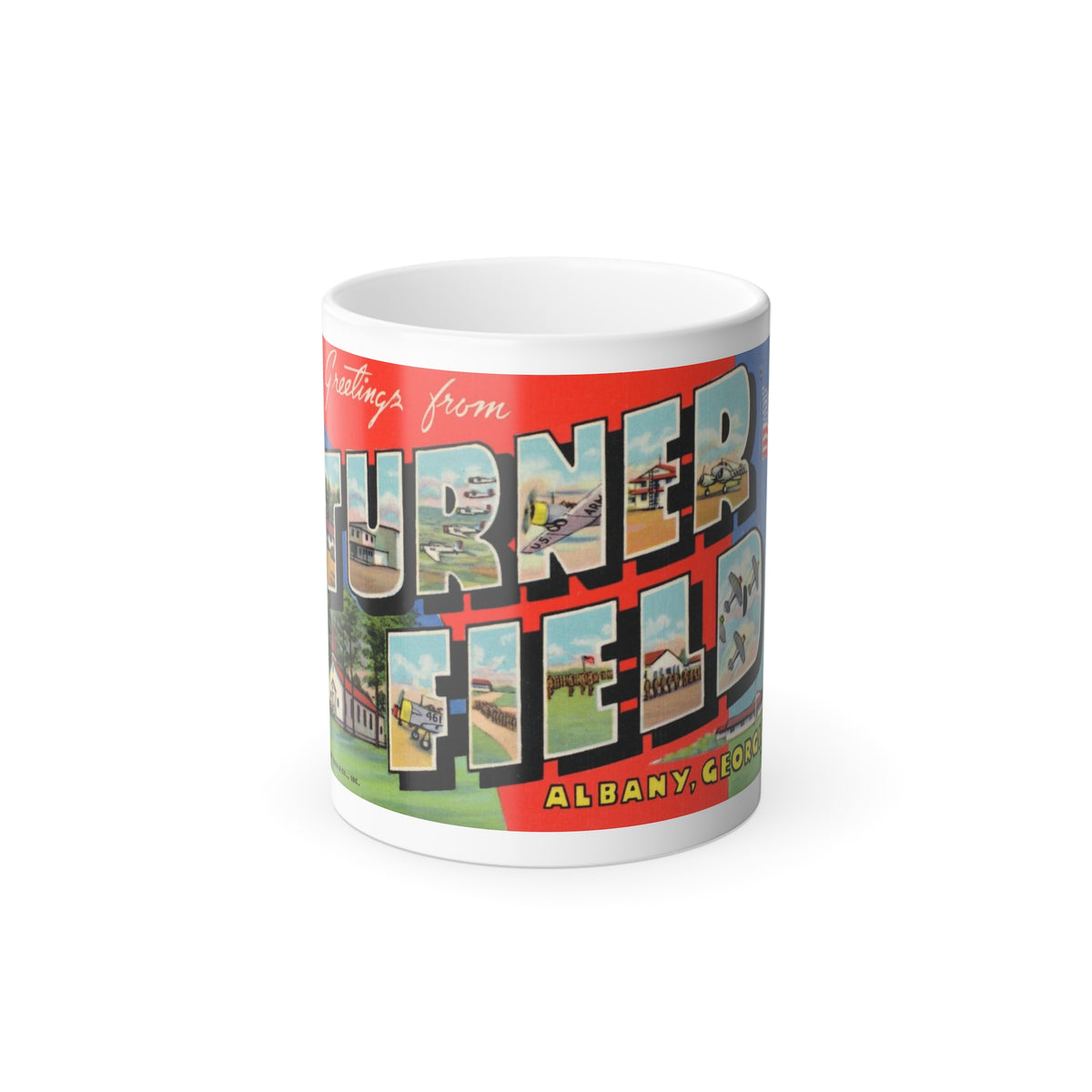 Greetings from Turner Field Albany Georgia (Greeting Postcards) Color Changing Mug 11oz