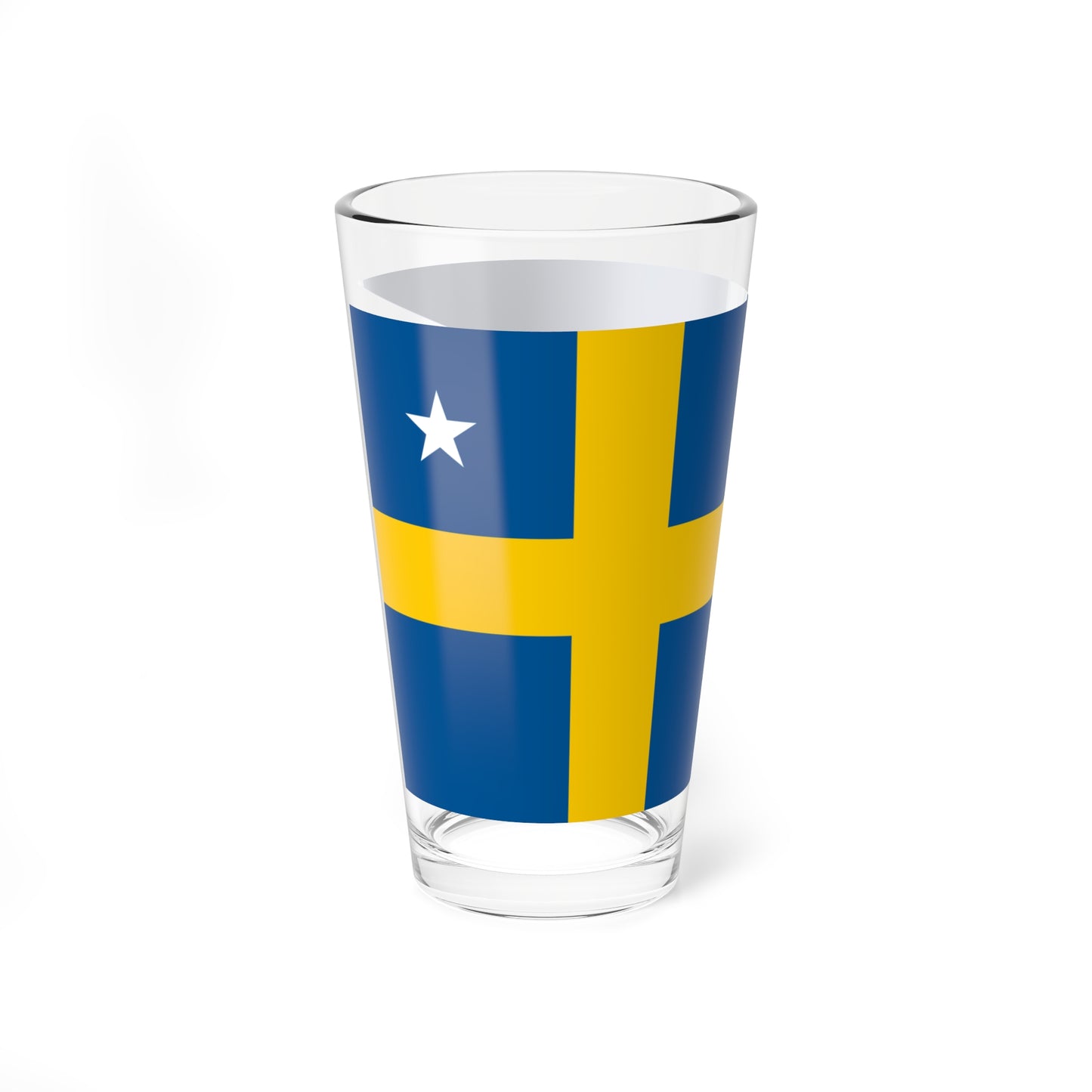 Naval Rank Flag of Sweden - Flottiljamiralsflagga (Sweden) Pint Glass 16oz