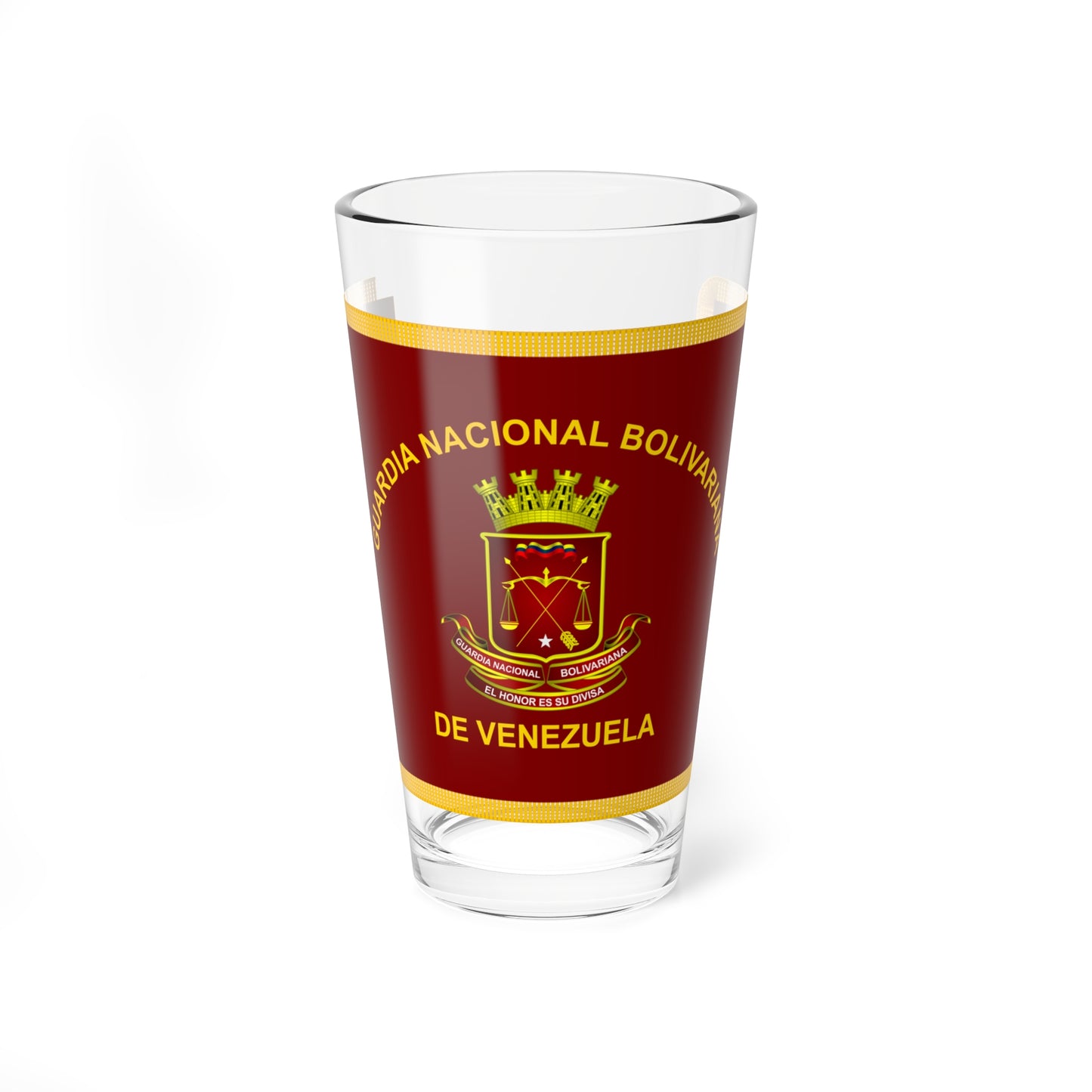 Flag of the National Guard of Venezuela (Venezuela) Pint Glass 16oz