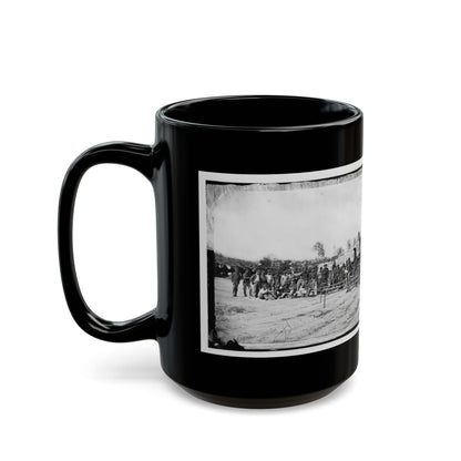 Falmouth, Va. Men And Wagons Of The Engineer Corps Ambulance Train (U.S. Civil War) Black Coffee Mug
