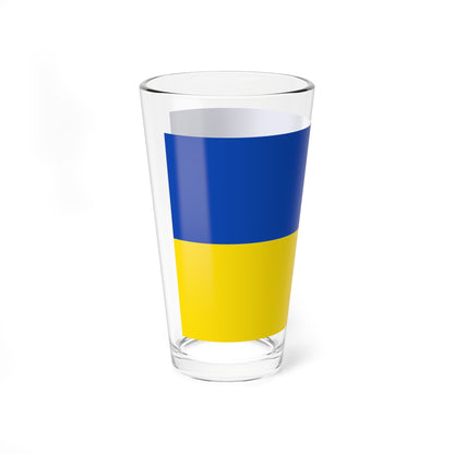 Flag blue yellow 5x3 (Germany) Pint Glass 16oz
