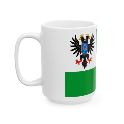 Drapeau de l'oblast de Tchernihiv en Ukraine - Tasse à café blanche