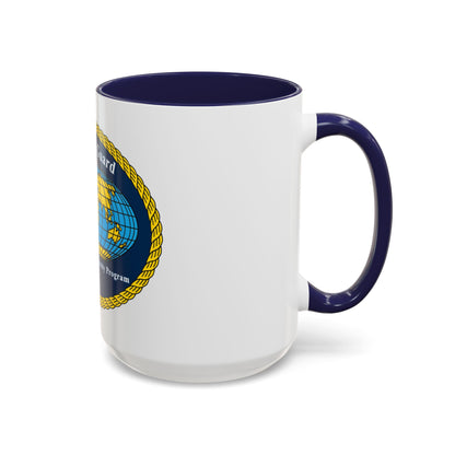 USCG International Port Security Program (U.S. Coast Guard) Accent Coffee Mug
