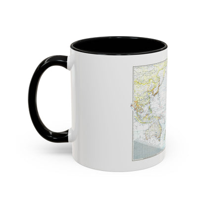 Pacific Ocean - Theater of War (1942) (Map) Accent Coffee Mug