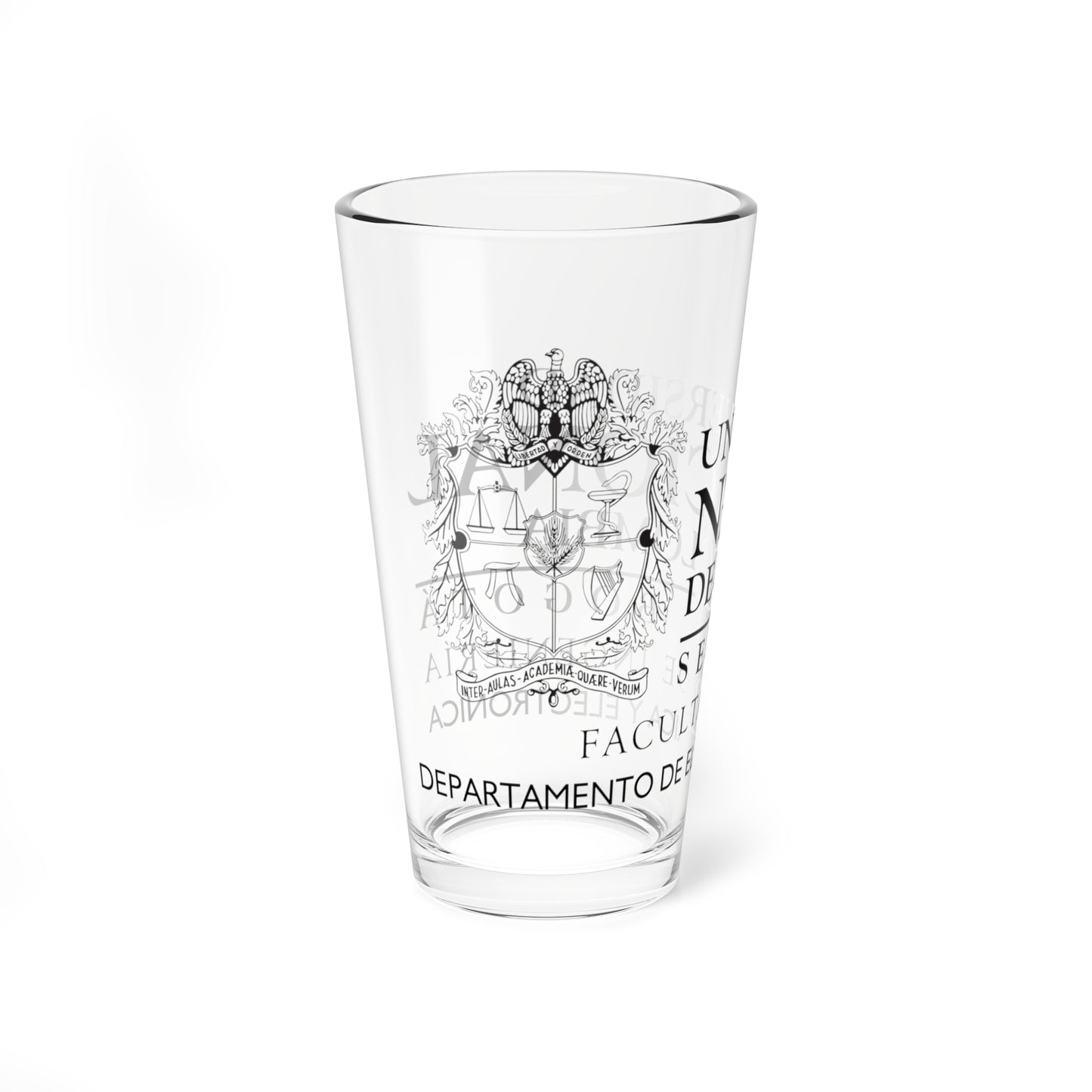 UNAL Aplicación Dep Elect (Colombia) (Coat of Arms) Pint Glass 16oz