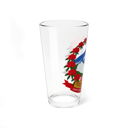 Emblem of Nepal (Nepal) (Coat of Arms) Pint Glass 16oz