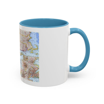 USA - Washington to Boston (1962) (Map) Accent Coffee Mug