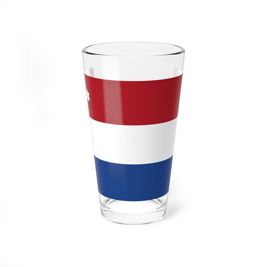 Rank flag of Schout-bij-nacht for the Royal Netherlands Navy (Netherlands) Pint Glass 16oz