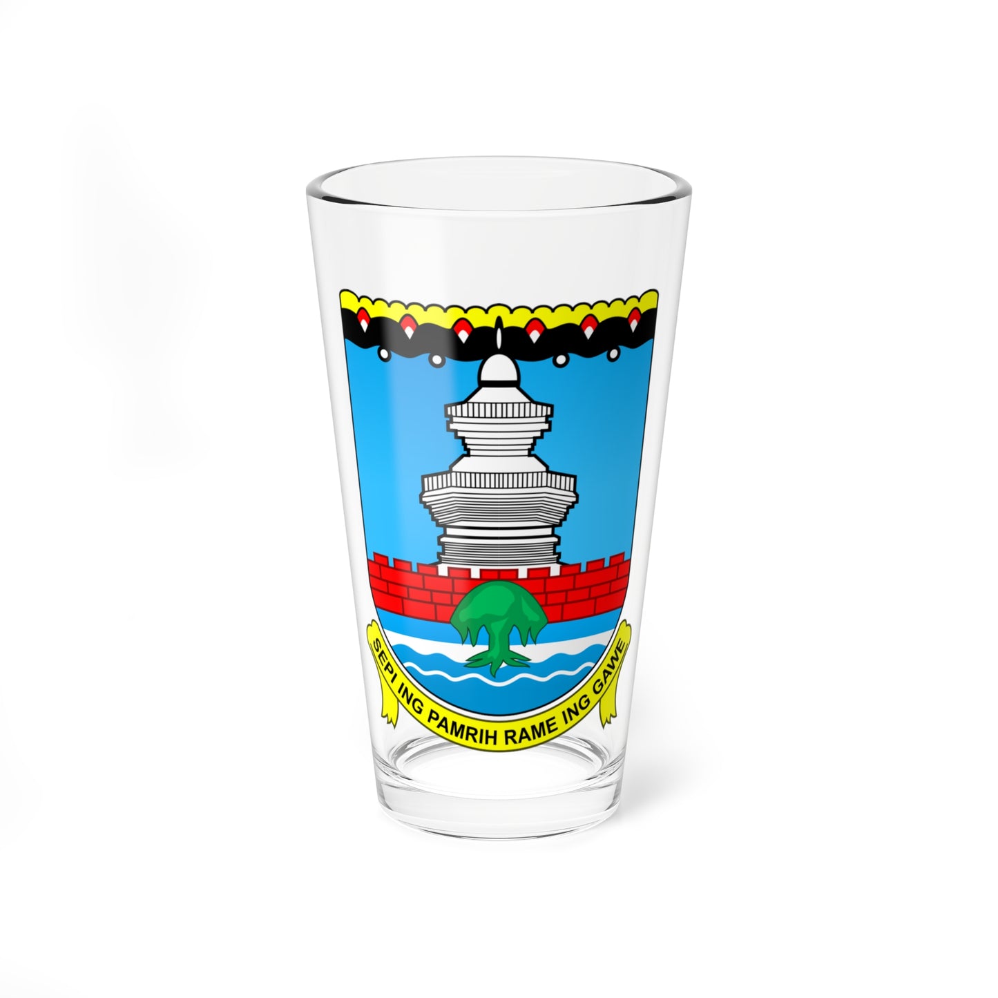 Seal of Serang Regency (Indonesia) (Coat of Arms) Pint Glass 16oz