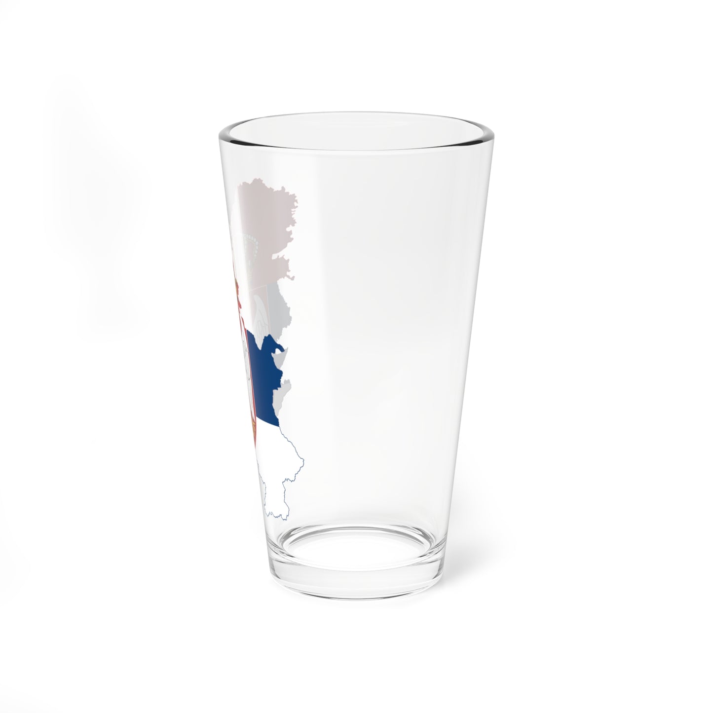 Flag map of Serbia without Kosovo (Serbia) Pint Glass 16oz
