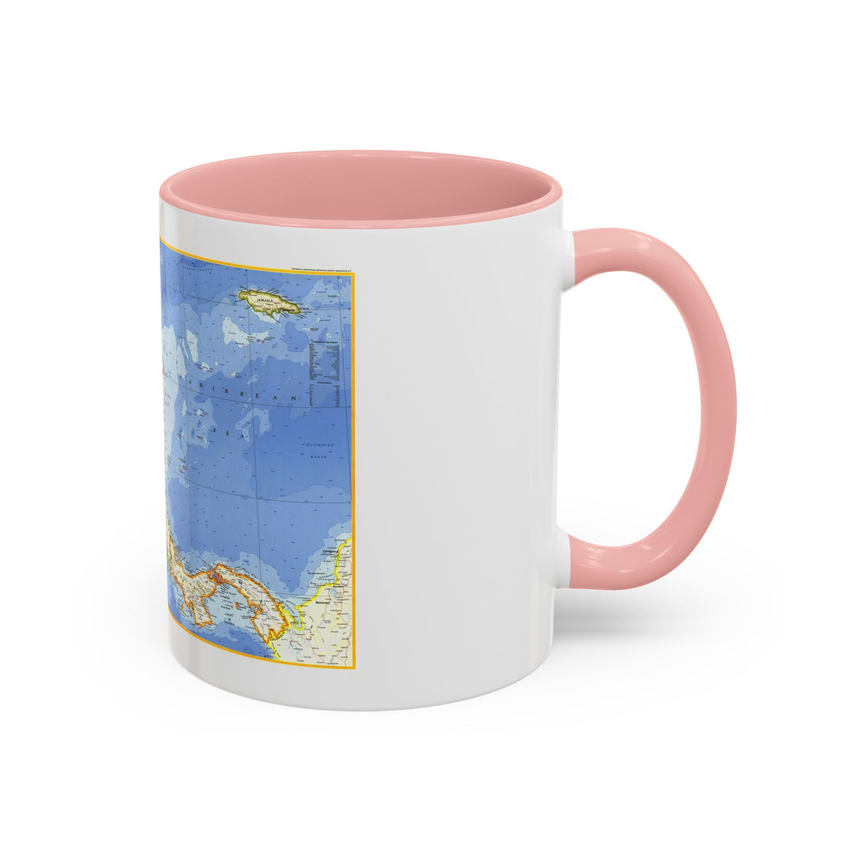 Central America (1973) (Map) Accent Coffee Mug