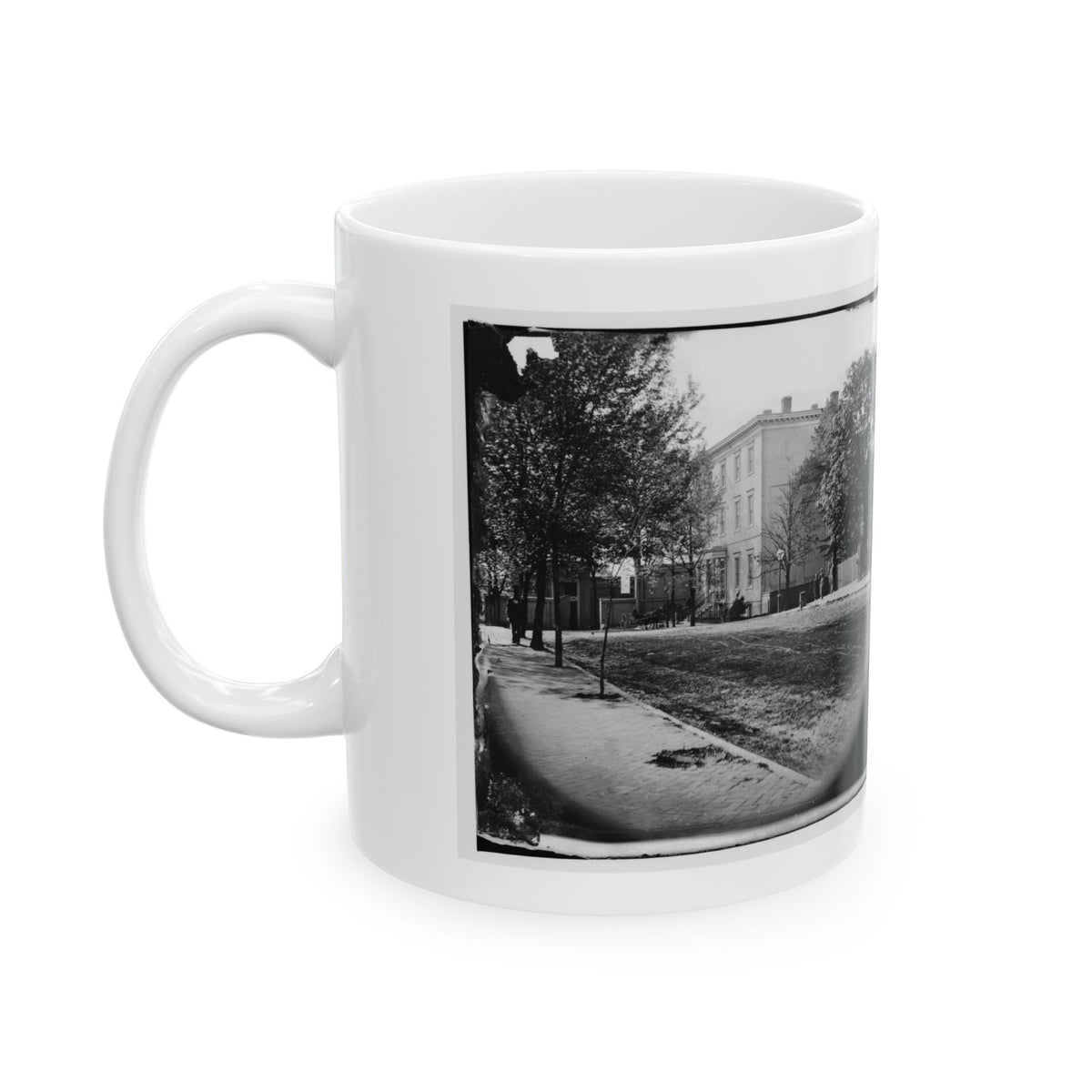 Richmond, Va. Residence Of Jefferson Davis (1201 East Clay Street) (U.S. Civil War) White Coffee Mug