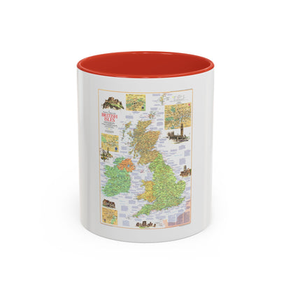 British Isles - A Traveller's Map 1 (1974) (Map) Accent Coffee Mug