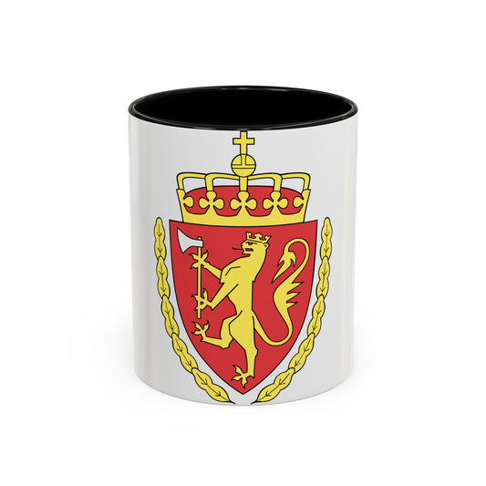 Coat of arms of the Norwegian Customs Service - Accent Coffee Mug