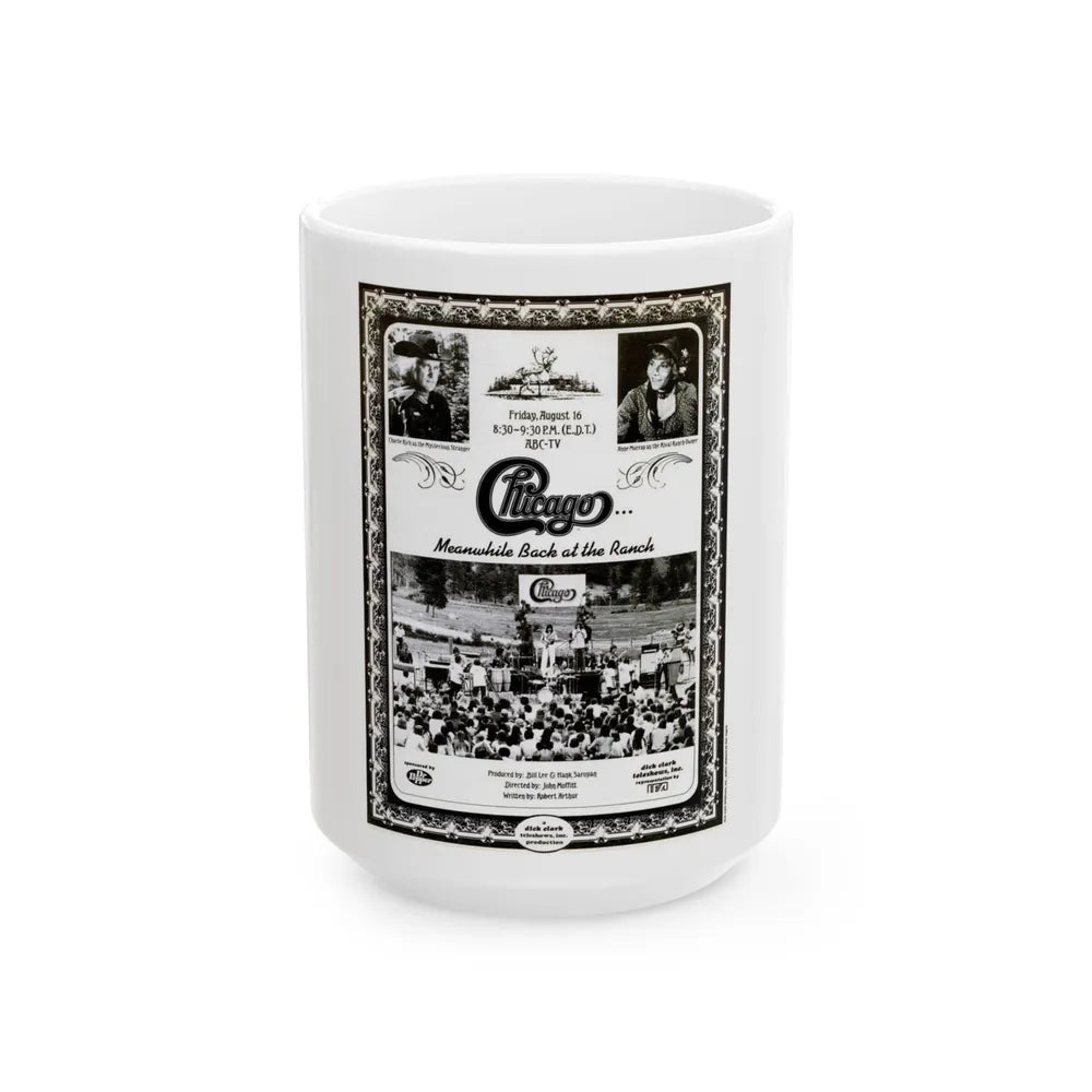 Chicago 1974 (Music Poster) White Coffee Mug-15oz-Go Mug Yourself