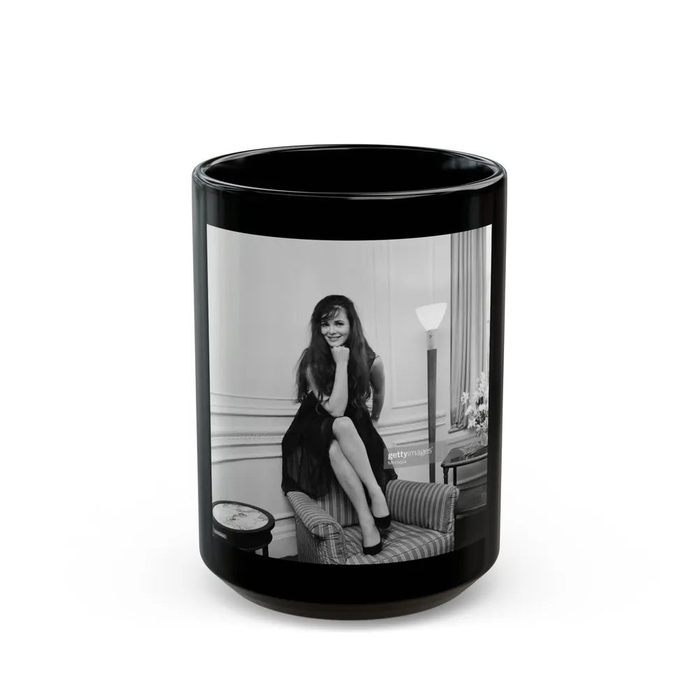 Gila Golan #45 (Vintage Female Icon) Black Coffee Mug-15oz-Go Mug Yourself