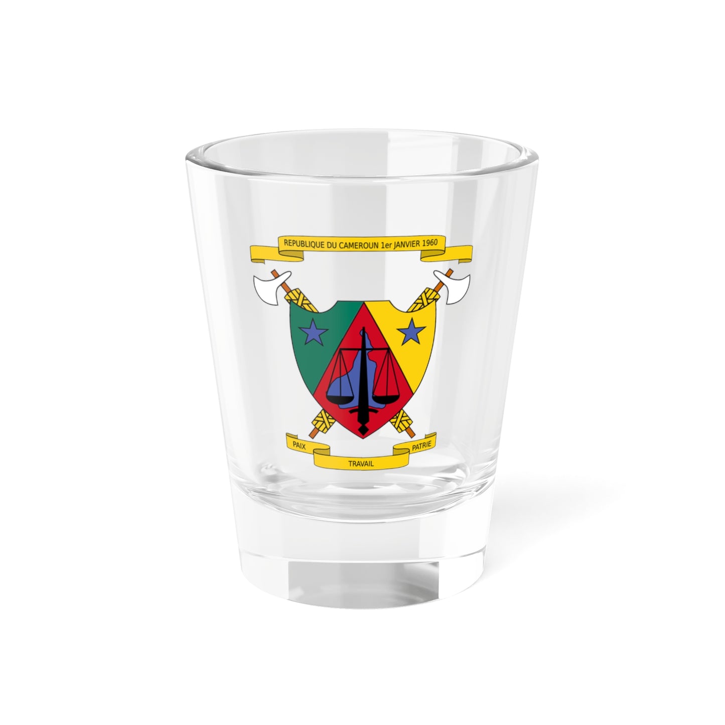 Coat of Arms of Cameroon (1961-1975) - Shot Glass 1.5oz