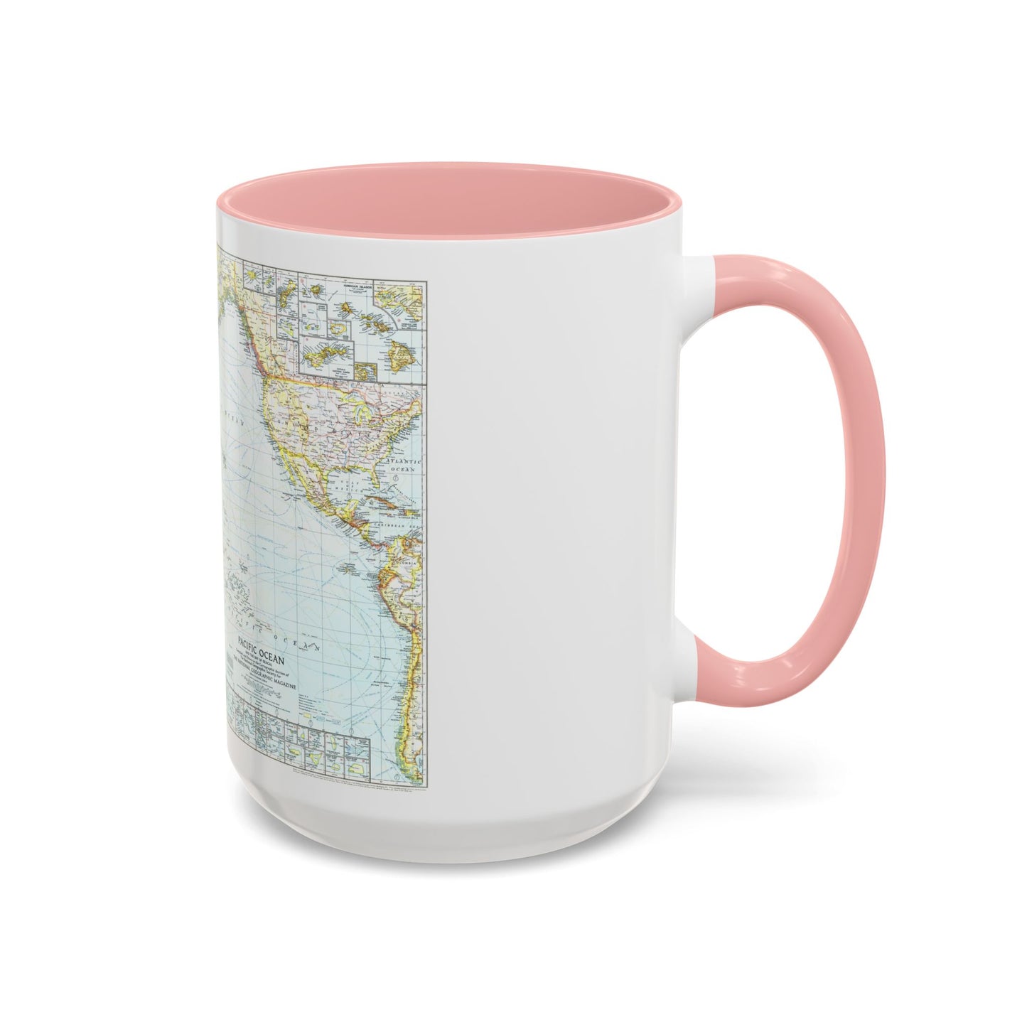 Pacific Ocean and the Bay of Bengal (1943) (Map) Accent Coffee Mug