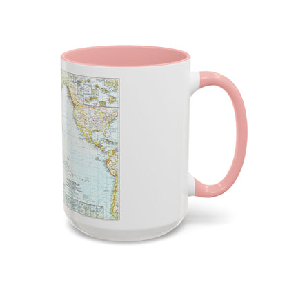 Pacific Ocean and the Bay of Bengal (1943) (Map) Accent Coffee Mug