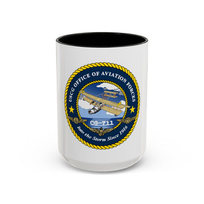 USCG OFFICE OF AVIATION FORCES CG 711 (U.S. Coast Guard) Accent Coffee Mug