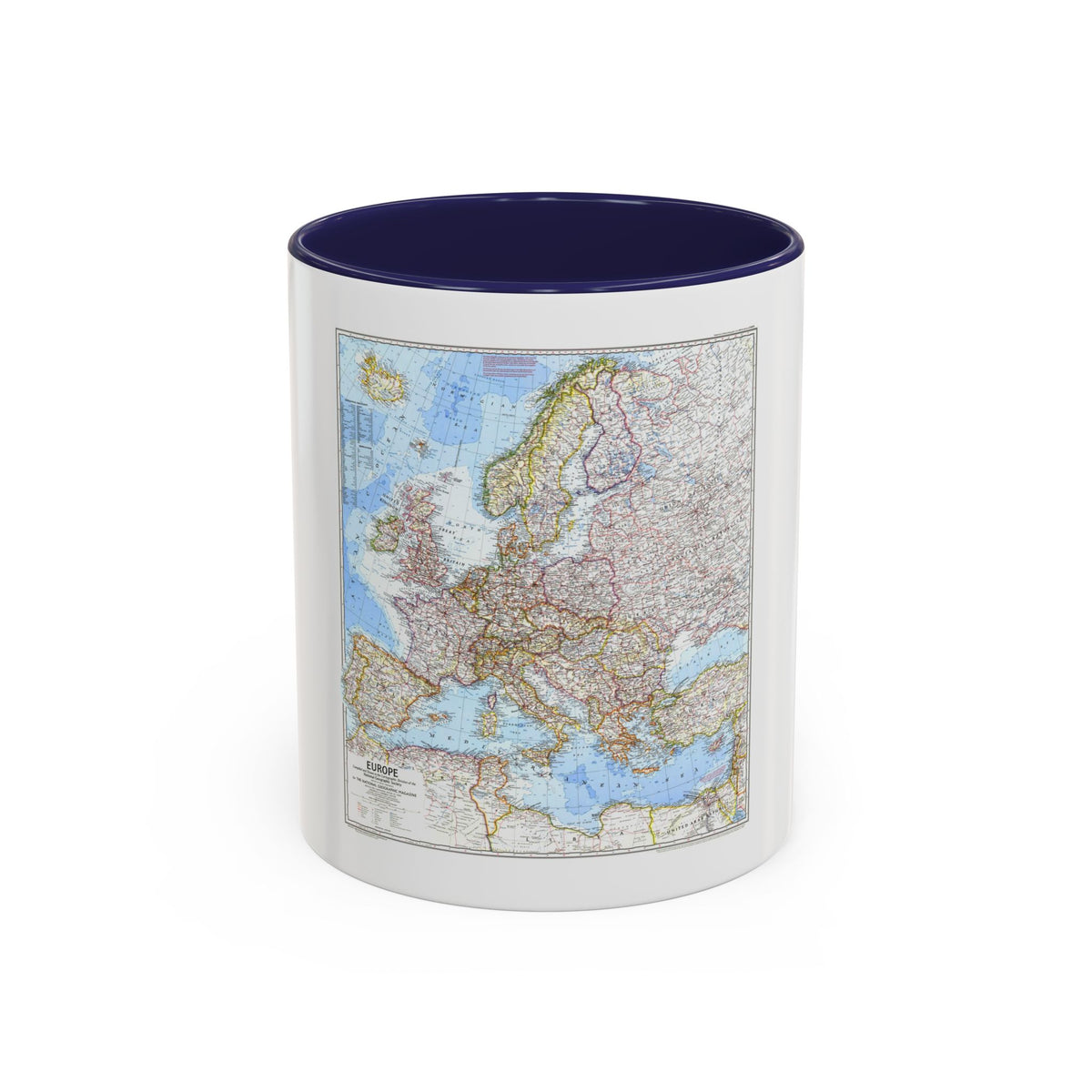 Europe (1969) (Map) Accent Coffee Mug