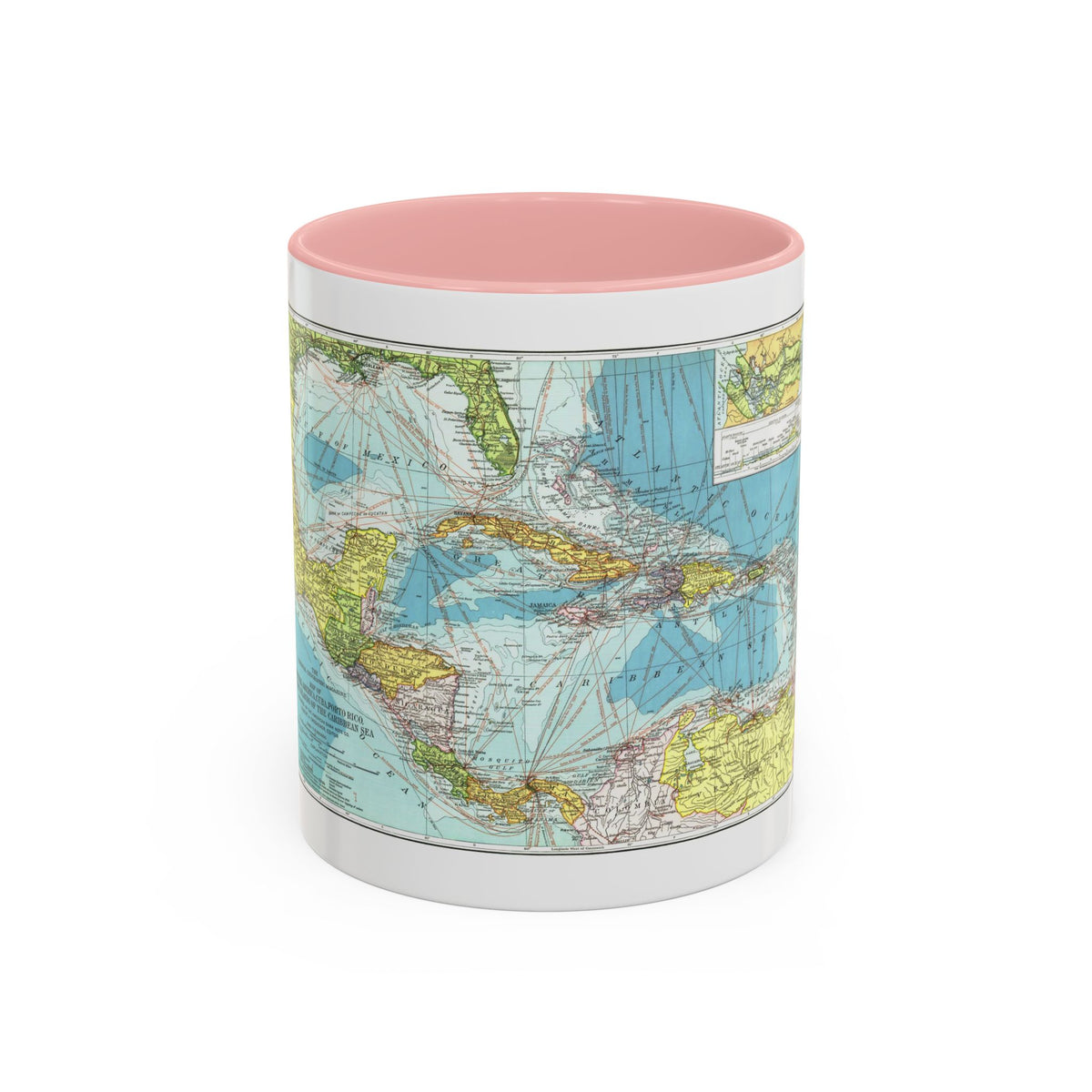 Central America (1913) (Map) Accent Coffee Mug