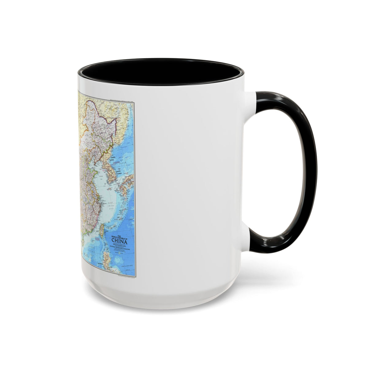 China - The People's Republic (1980) (Map) Accent Coffee Mug
