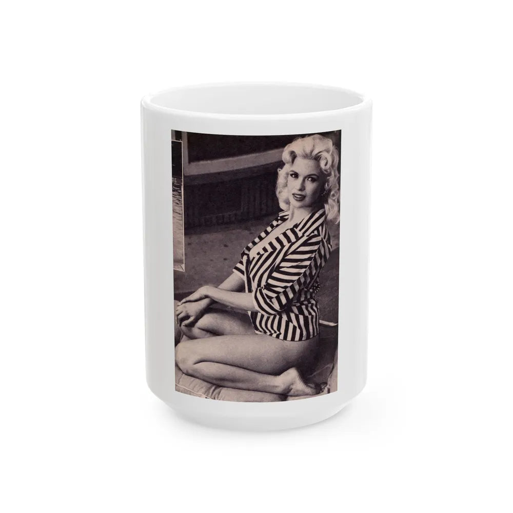 Jayne Mansfield #227 (Vintage Female Icon) White Coffee Mug-15oz-Go Mug Yourself