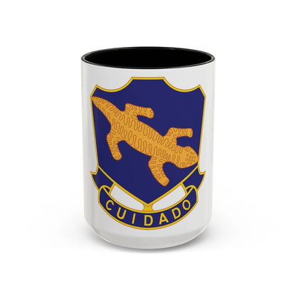 158th Infantry Regiment (U.S. Army) Accent Coffee Mug-15oz-Black-Go Mug Yourself