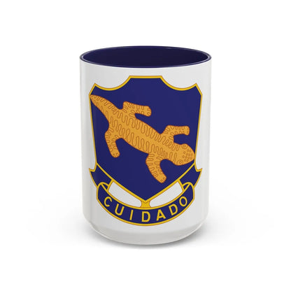 158th Infantry Regiment (U.S. Army) Accent Coffee Mug-15oz-Navy-Go Mug Yourself