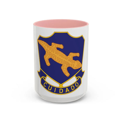 158th Infantry Regiment (U.S. Army) Accent Coffee Mug-15oz-Pink-Go Mug Yourself