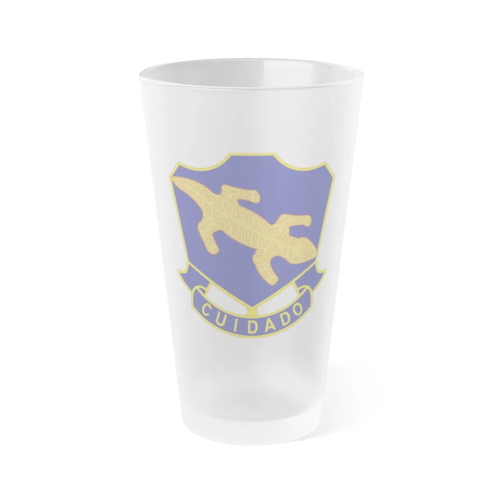 158th Infantry Regiment (U.S. Army) Frosted Pint Glass 16oz-Go Mug Yourself