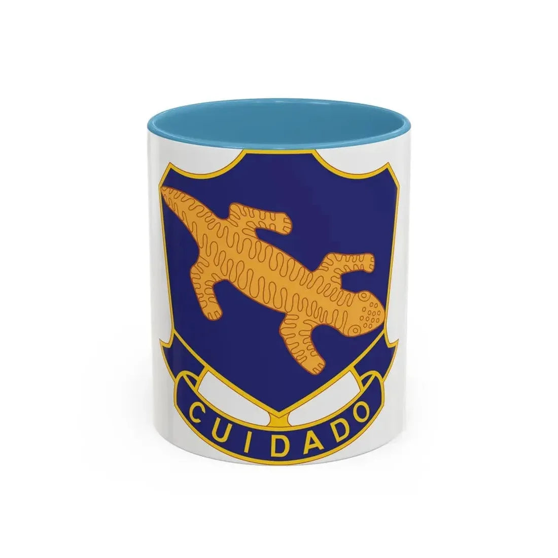 158th Infantry Regiment (U.S. Army) Accent Coffee Mug 11oz Light Blue - Go Mug Yourself