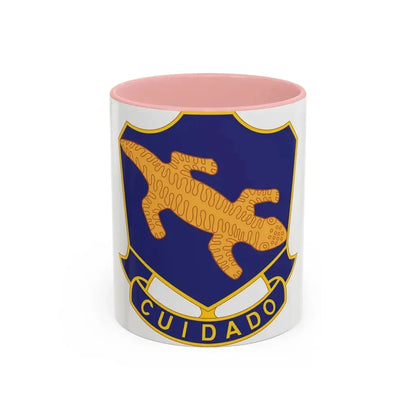 158th Infantry Regiment (U.S. Army) Accent Coffee Mug 11oz Pink - Go Mug Yourself