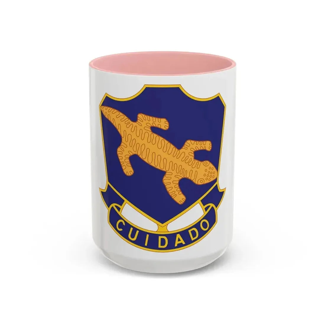 158th Infantry Regiment (U.S. Army) Accent Coffee Mug 15oz Pink - Go Mug Yourself