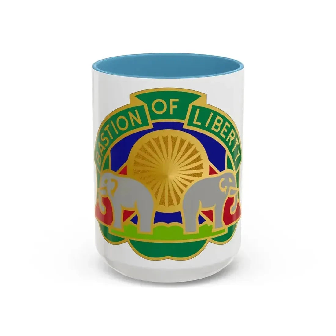 159 Military Police Battalion (U.S. Army) Accent Coffee Mug 15oz Light Blue - Go Mug Yourself