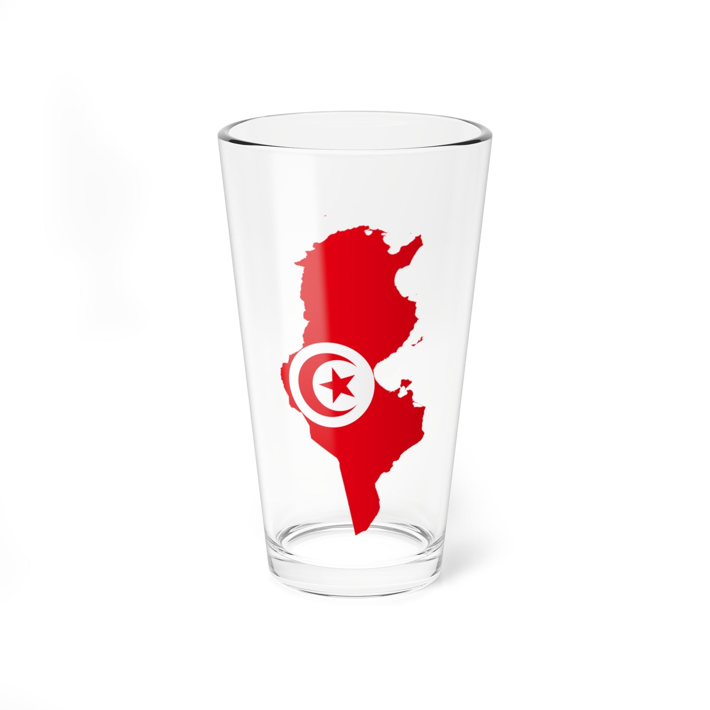 Flag map of Tunisia (Tunisia) Pint Glass 16oz