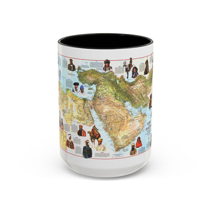 Middle East - The Peoples 1 (1972) (Map) Accent Coffee Mug