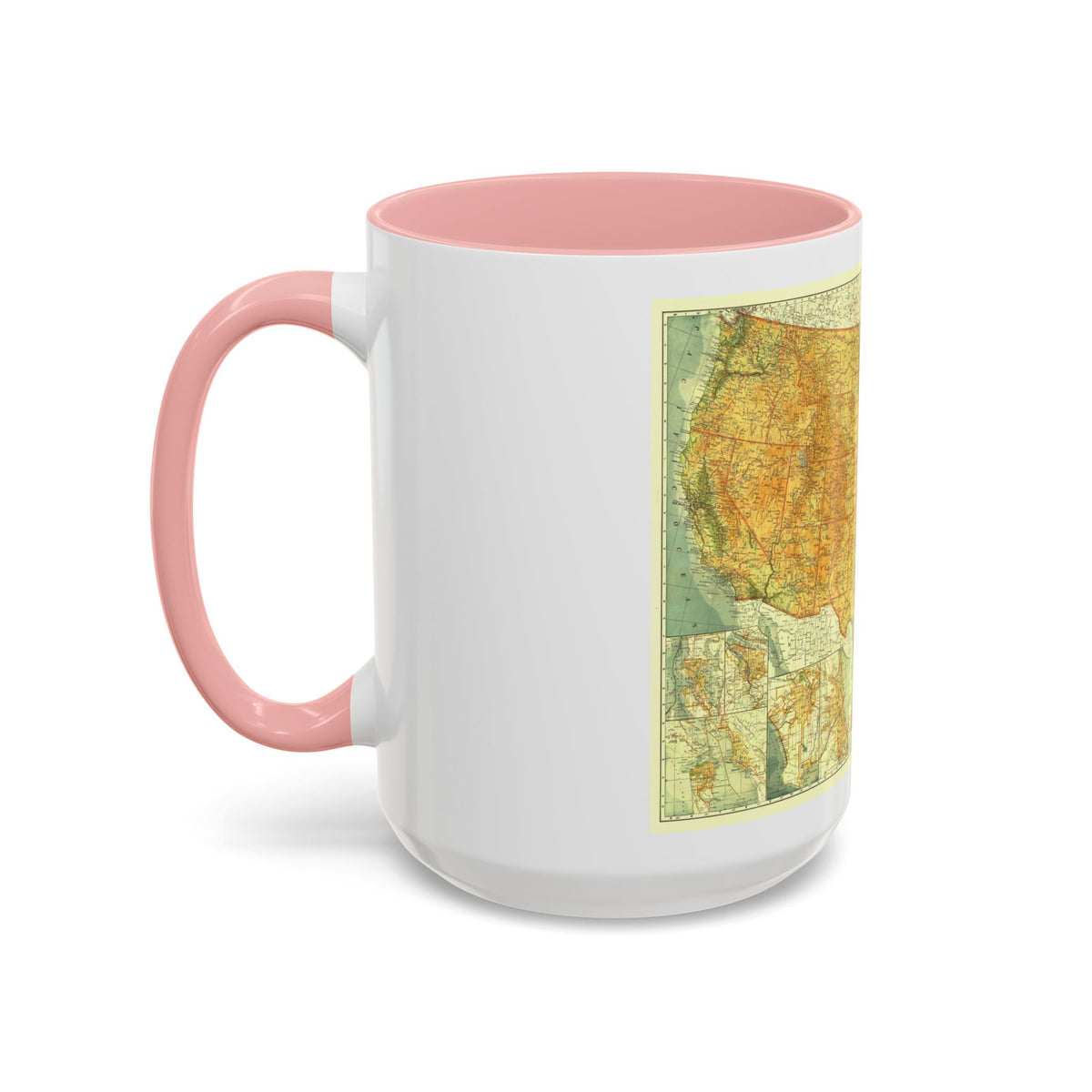 USA - The United States (1923) (Map) Accent Coffee Mug