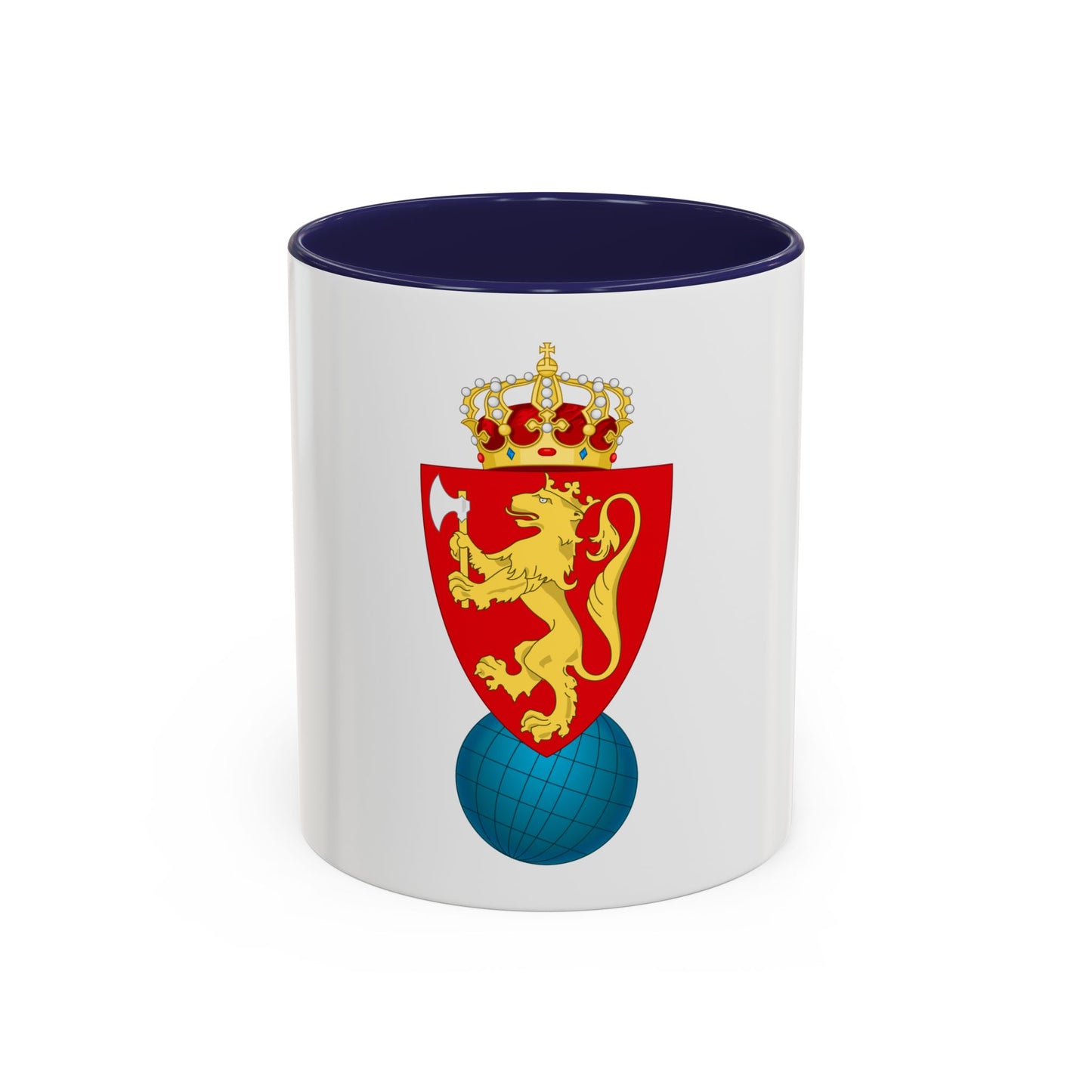 Coat of arms of the Geographical Survey of Norway - Accent Coffee Mug