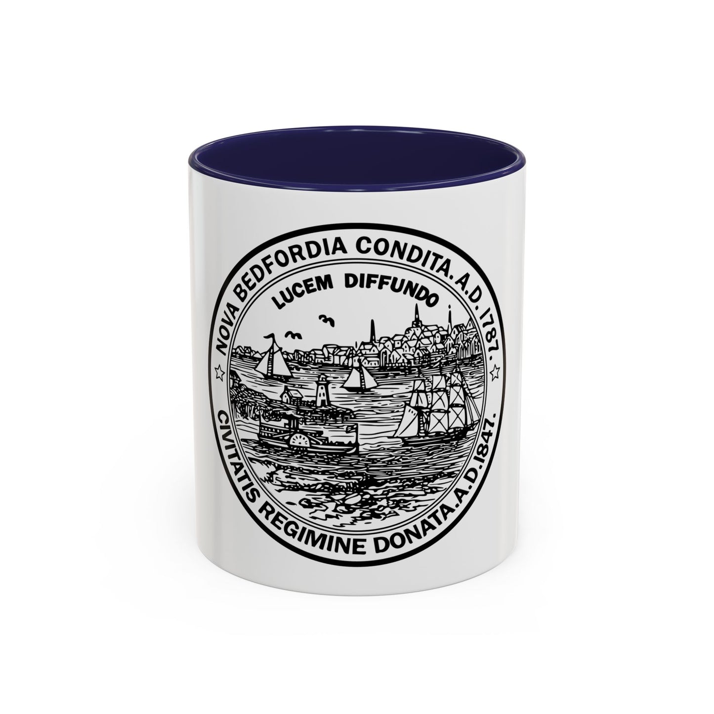 Seal of New Bedford Massachusetts - Accent Coffee Mug
