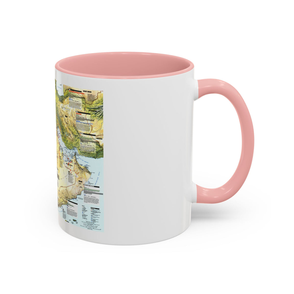 Middle East - States in Turmoil (1991) (Map) Accent Coffee Mug
